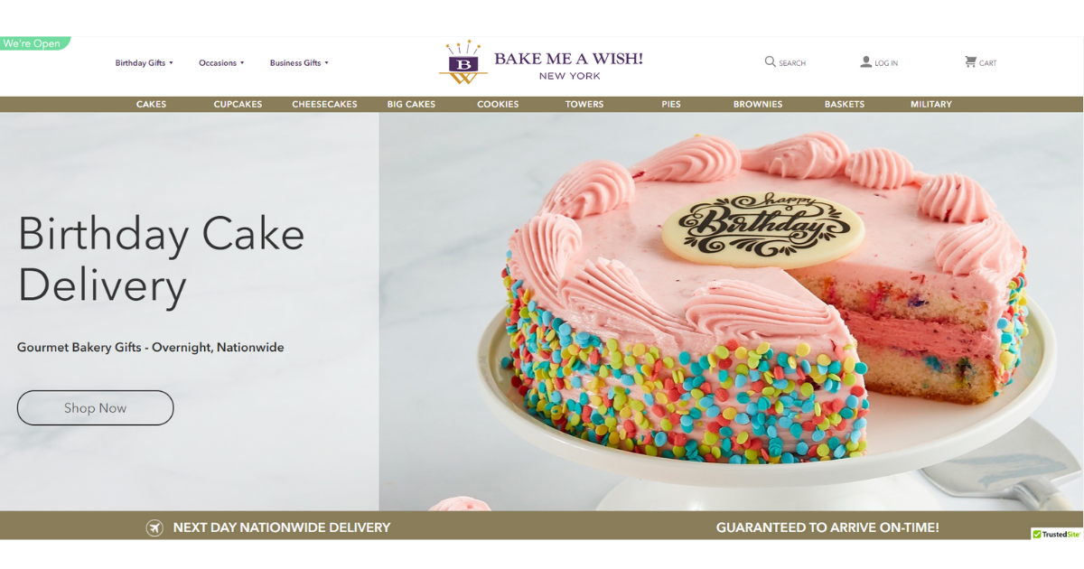 Bake Me a Wish bakery вебсайт